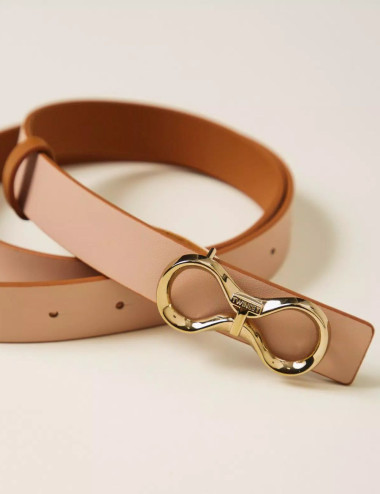 Ceinture marron/rose pêche...