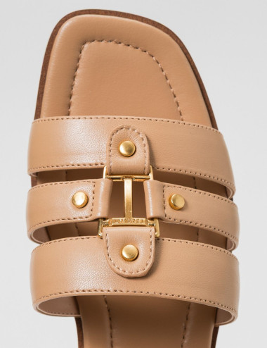 Sandales en cuir avec logo...