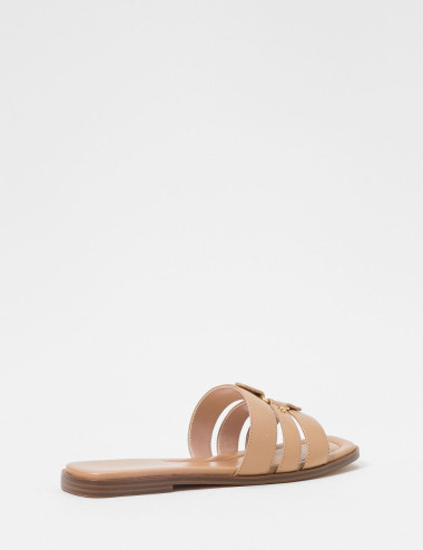Sandales en cuir avec logo...