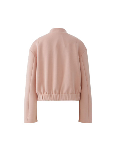 Blouson scuba rose poudré -...
