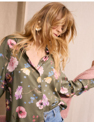 Blouse vert jardin à...