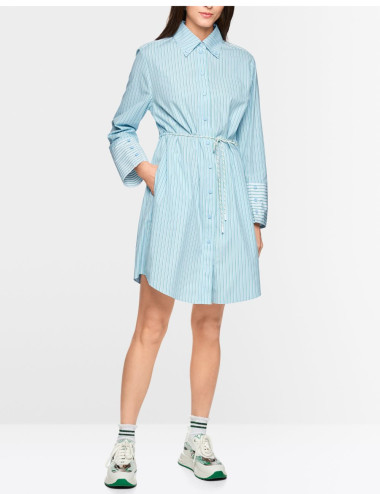 Mini-robe rayée en coton -...