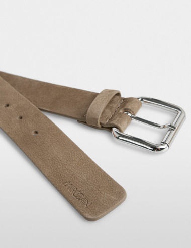 Ceinture en cuir Nubuck -...