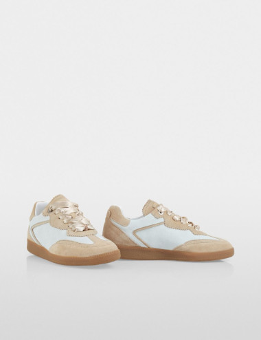 Baskets en cuir velours -...