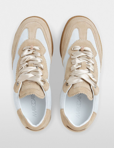 Baskets en cuir velours -...