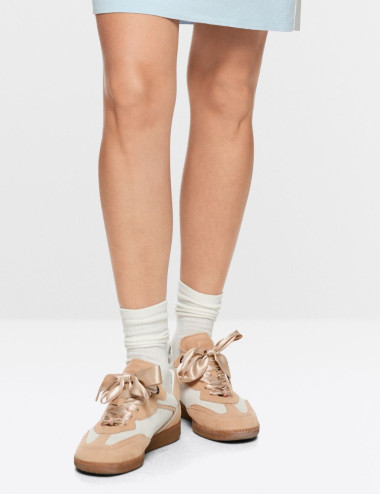 Baskets en cuir velours -...