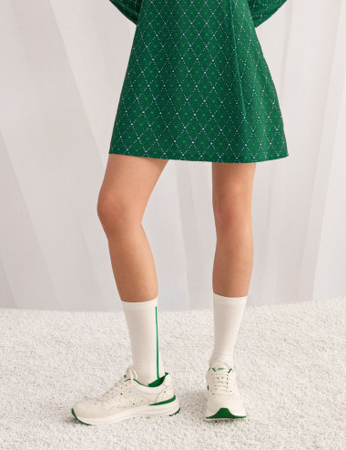 Baskets en cuir mélangé...