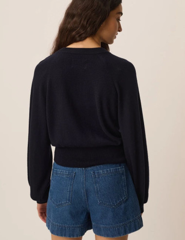 Cardigan Arbalette marine -...