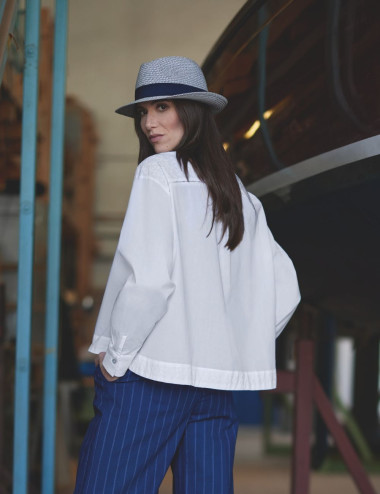 Chemisier Frederike blanc à...