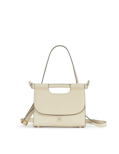 Sac en cuir ivoire à rabat...