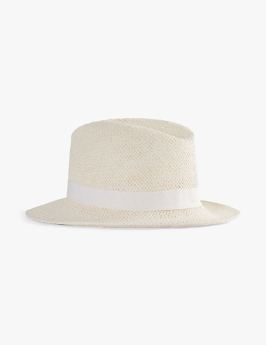 Chapeau a de paille blanc -...