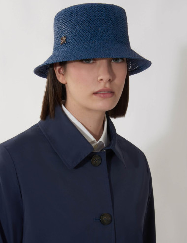 Chapeau de paille bleu -...