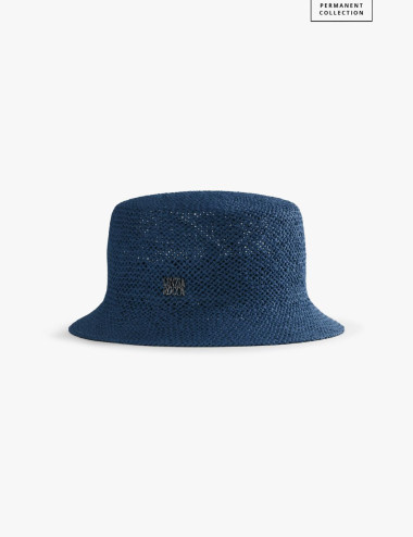 Chapeau de paille bleu -...