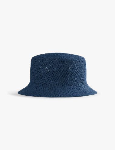 Chapeau de paille bleu -...