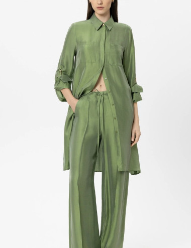 Robe chemisier en soie...