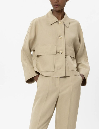 Veste chemise en lin...