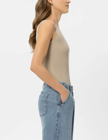 Top à bretelles avec bord...