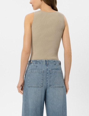 Top à bretelles avec bord...