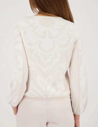 Pull à motif beige...