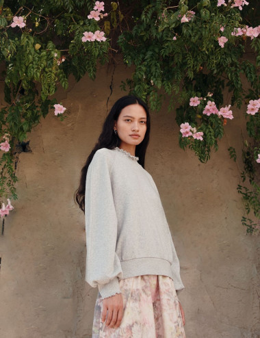 Pull Yaelle gris chiné -...