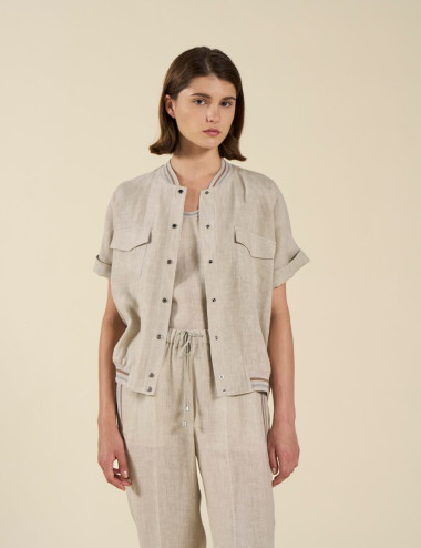 Camisole en lin couleur...