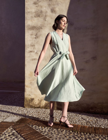 Robe sans manche couleur...