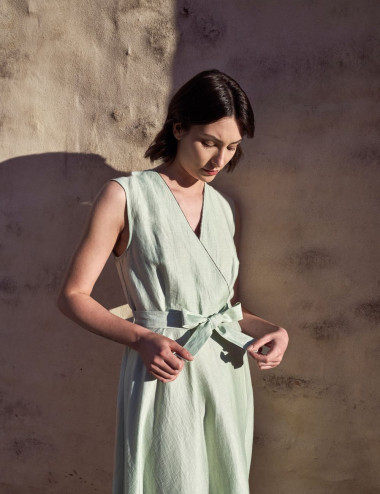 Robe sans manche couleur...