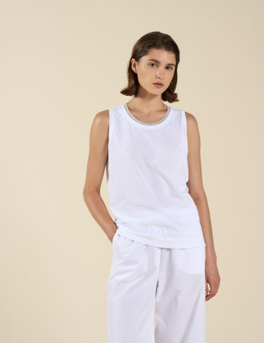 Camisole blanche en jersey...