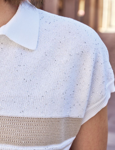 Chandail Polo Blanc et...