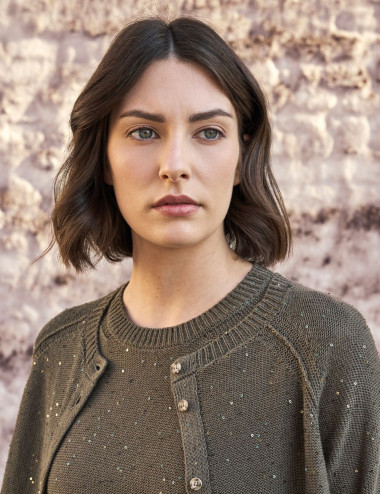 Cardigan mastique tricoté...