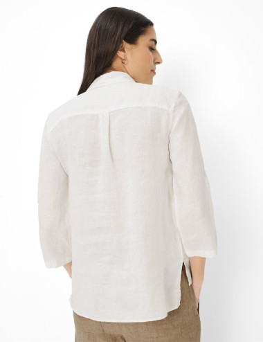 Blouse Vicki en lin blanc -...