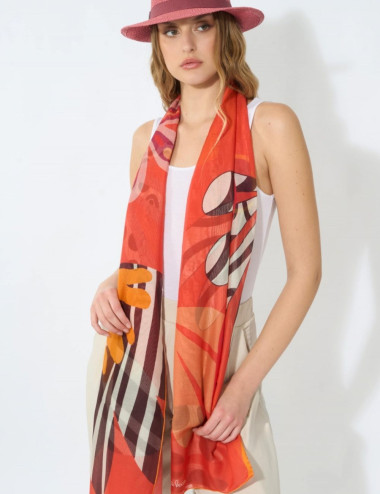 Foulard rectangulaire à...