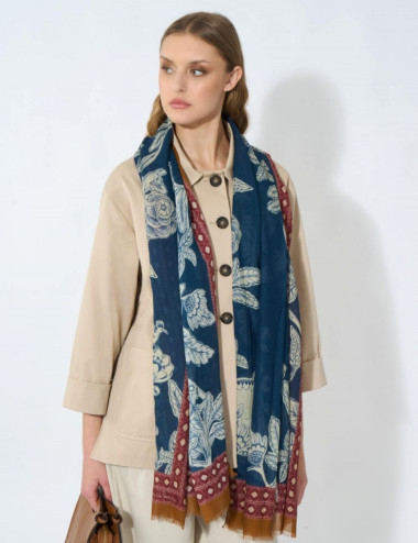 Écharpe longue en coton...