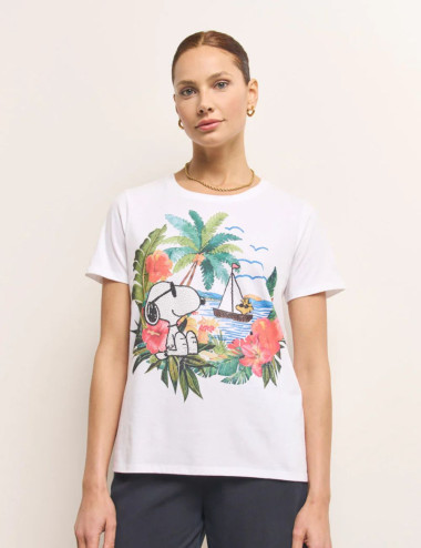 T-shirt Snoopy motif vagues...