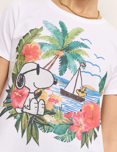 T-shirt Snoopy motif vagues...