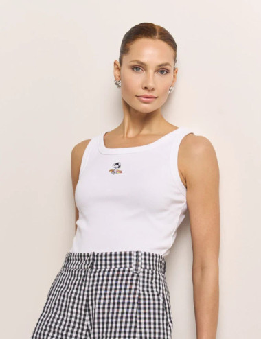Camisole à broderie Snoopy...