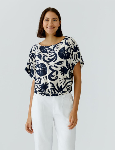 Blouse imprimé à ourlet...