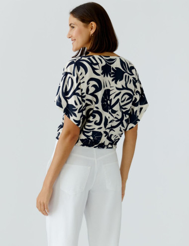 Blouse imprimé à ourlet...