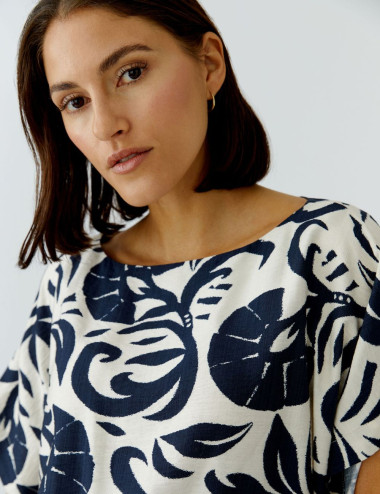Blouse imprimé à ourlet...