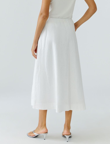 Jupe blanche maxi en lin - Oui