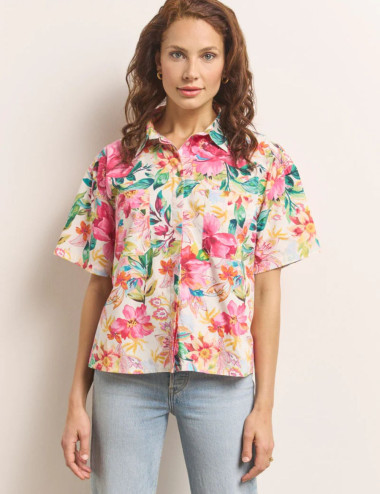 Blouse à manches courtes...