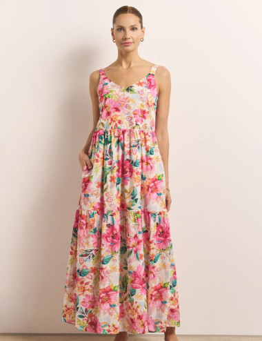 Robe sans manches imprimé...