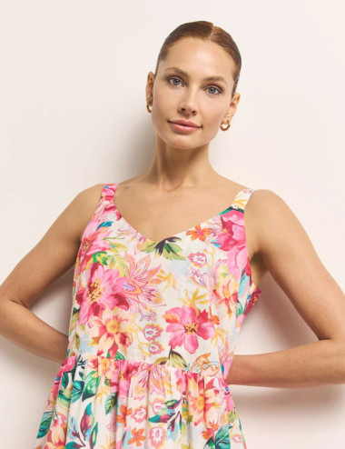 Robe sans manches imprimé...