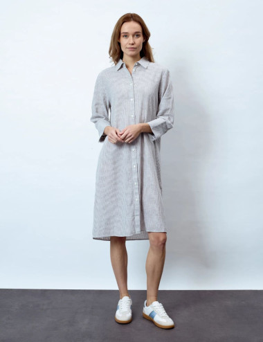 Robe Aurelia en lin à...