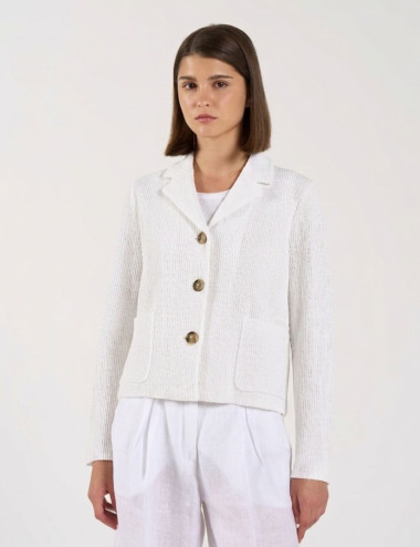 Veston en tricot Blanc - Tonet