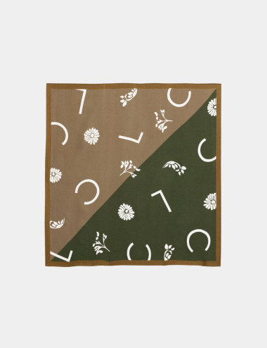 Foulard en soie imprimé -...