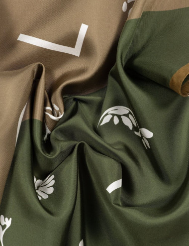 Foulard en soie imprimé -...