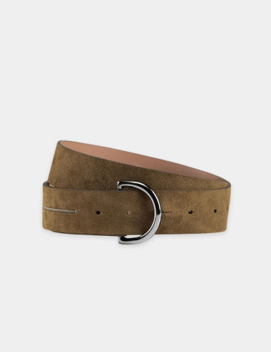 Ceinture en cuir velours -...