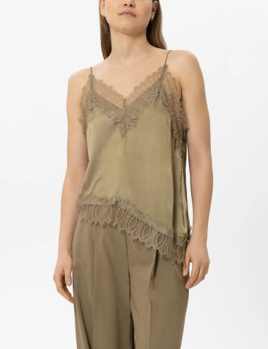 Top lingerie en satin -...