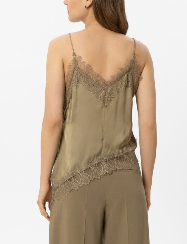 Top lingerie en satin -...